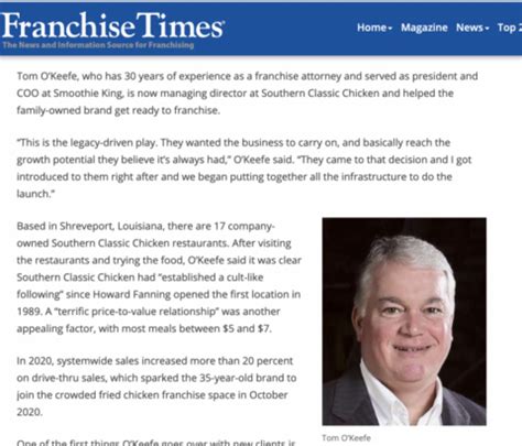 Scc Managing Director Featured In Franchise Times Southern Classic Scc Managing Director Featured In Franchise Times Southern Classic